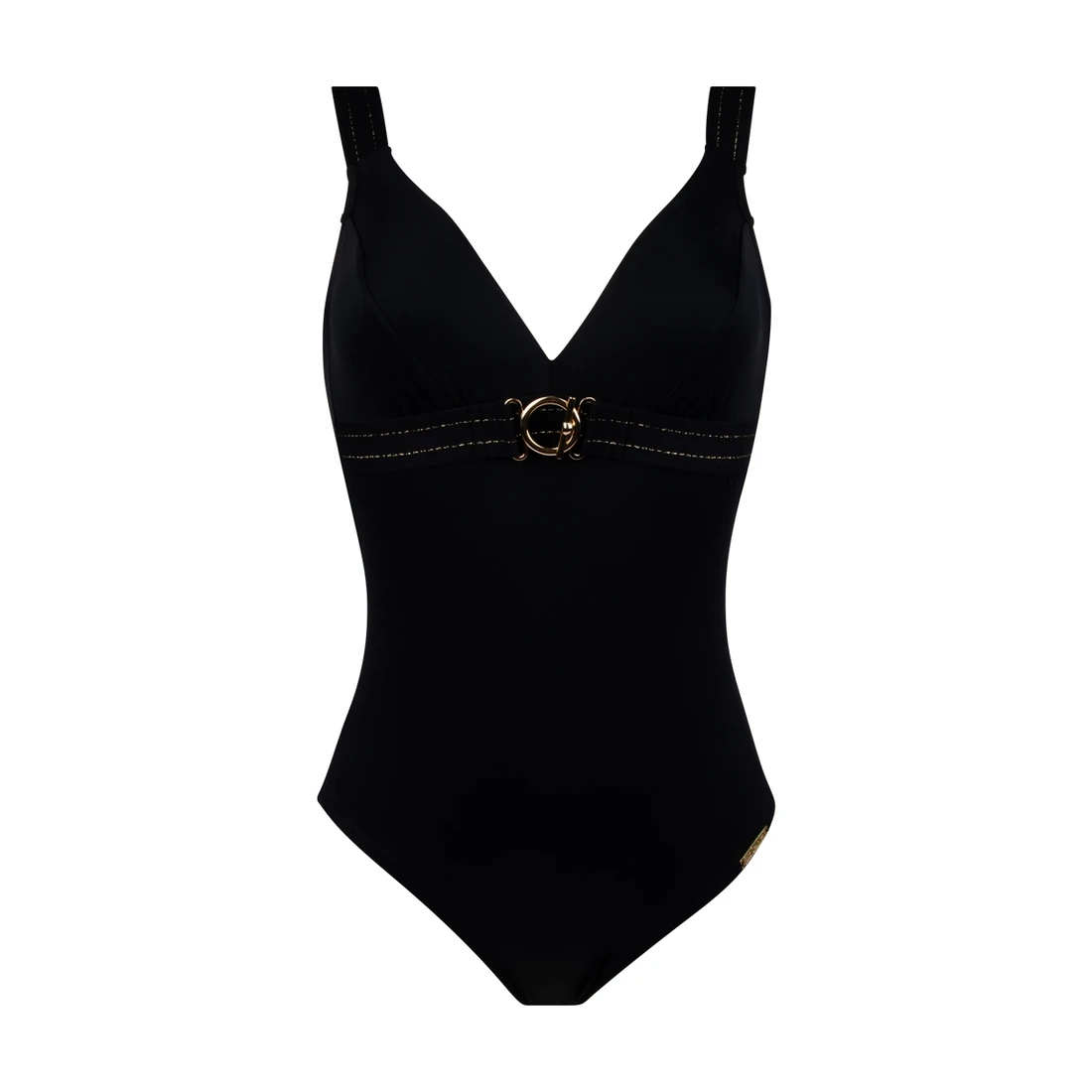 Maillot De Bain Une Pièce Sans Armatures Noir Anneaux D’or