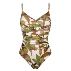 Maillot De Bain Une Pièce Imprimé Feuilles Avec Mousses Journey