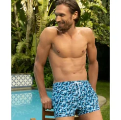 Short Court Pour Hommes Imprimé Bleu Tarara