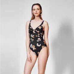 Maillot De Bain Une Pièce Tendance Avec Mousses Abstraction