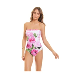 Maillot De Bain Une Piece Bustier Fleuri Amina