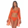 Chemise De Plage Uni Orange Bela
