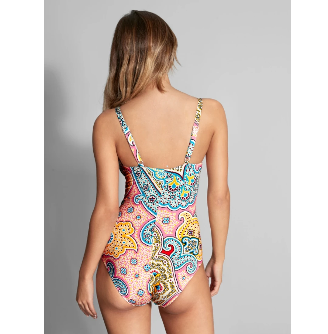 Empreinte Maillot De Bain Une Pièce Ventre Plat Imprimé Bohème – Image 2