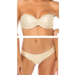 Bikini 2 Pièces Bandeau Doré Ou Noir Cosita Buena