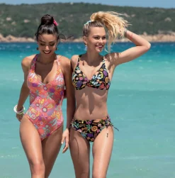 Maillot Bonnets Profonds Deux Pièces Triangle La Muse Des Fleurs