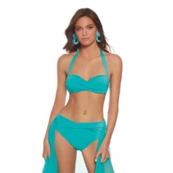 Maillot Bandeau Deux Pièces Avec Coques Drapé Lorena