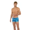 Shorty De Bain Imprimé Bleu Pour Hommes Moorea