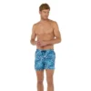 Short De Bain Imprimé Bleu Pour Hommes Moorea