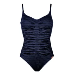 Maillot De Bain Une Pièce Plissé Marine Avec Armatures Nocturne