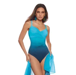 Maillot De Bain Une Pièce Avec Armatures Dégradé Bleu Olara