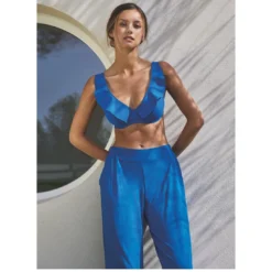 Empreinte Pantalon Fluide Et Tendance Uni Wave