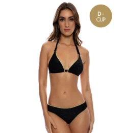 Maillot De Bain Deux Pièces Triangle Noir Irisé Poussière étoilée