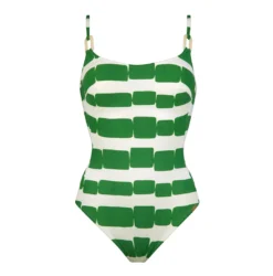 Maillot Une Pièce Avec Armatures Imprimé Vert Radiance