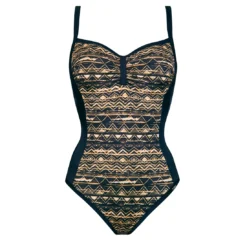 Maillot De Bain Une Pièce Sport Imprimé Roots